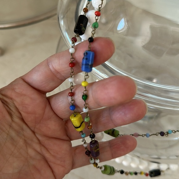 Glass beads & art glass necklaces vtg vintage - Picture 7 of 8